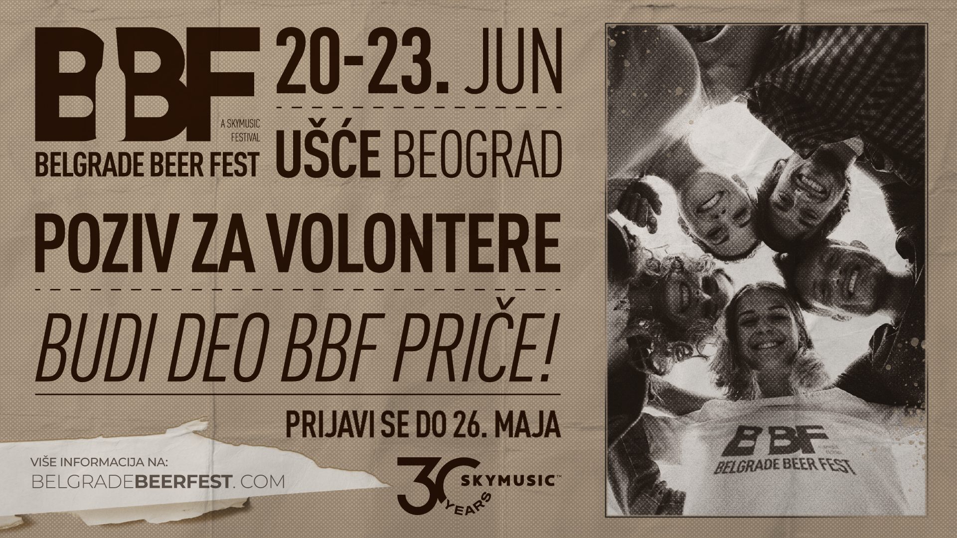 BELGRADE BEER FEST objavio poziv za volontere: BUDI DEO PRIČE! Prijave otvorene do 26. maja