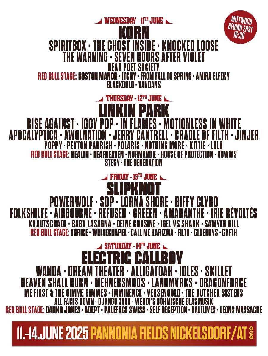 NOVA ROCK FEST 2025: Line Up Update!