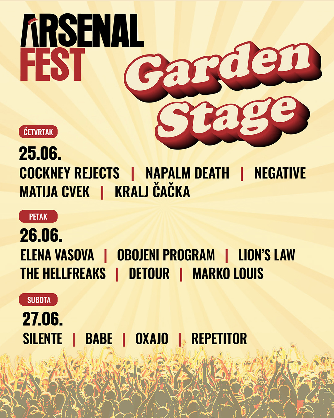 ARSENAL FEST 2026 PREDSTAVLJA PROGRAM OMILJENE BINE ALTERNATIVNOG ZVUKA – ŠARMANTNI GARDEN STAGE DONOSI I OVE GODINE INTIMNU ENERGIJU I ŽANROVSKU RAZNOVRSNOST U KNEŽEV ARSENAL